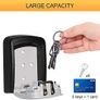 Key Safe Wall Mounted, Large Capacity Key Lock Box Outdoor,Waterproof Key Safe Box with 4 Digit Combination, Key Lock Cabinet for Spare House Keys, With Slide Cover, Gray, Medium Size Image 3