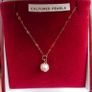 Vintage 9Ct Gold  Necklace With Real Pearl Pendant length 19,8" - 0,75g Image 5