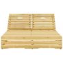 Double Sun Lounger Green Impregnated Pinewood Image 4