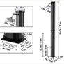 35l Outdoor Shower Column Villa Swimming Pool Bathing Beach Floor Black Image 7