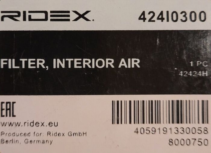 Nissan, Renault Pollen Filter