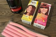 Tresemee shampoo, Garnier Palette hair colour&amp;shine, hair rollers cosmetics