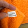 King size heavy duty vibrant orange bedspread Image 4