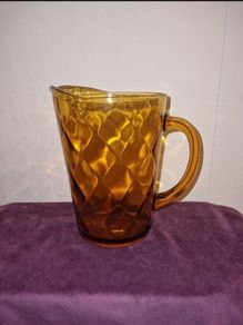 Vintage Large Amber Glass Jug