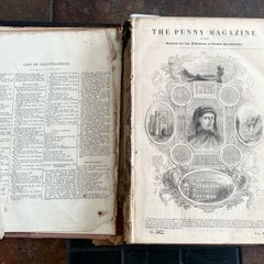 1841 Antique Book - The Penny Magazine (bound issue)