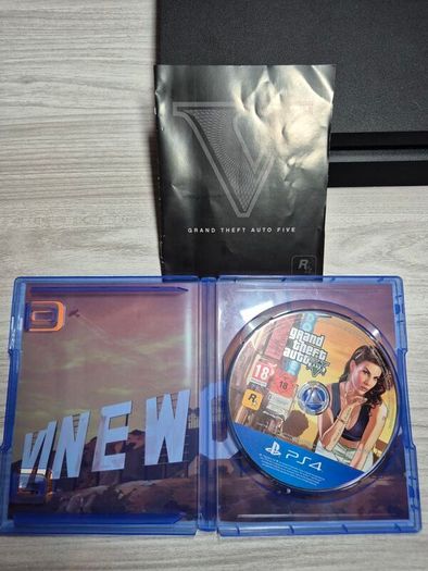 Sony PlayStation 4 Slim 500GB + 2TB HDD Console PS4, GTA 5 And Two Controllers