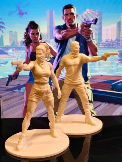 3D Printed Jason Duval and Lucia Caminos From GTA 6 (VI)