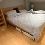 Malm super king bed frame with drawers plus two match is bedside lockers Image 4