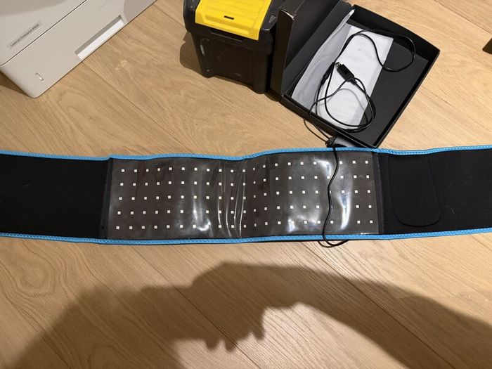 Red LED body wrap with USB cable and box