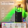Bedside Table Set of 2 with Charging Station, Narrow Side Table with LED Lights Image 5