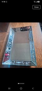 Beautiful Heavy Venetian Style Tray with flower design