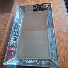 Beautiful Heavy Venetian Style Tray with flower design