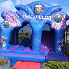 disco bouncy castle with slide