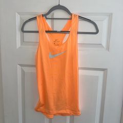Nike Women's Dri-fit Orange Tank Top - Size XS