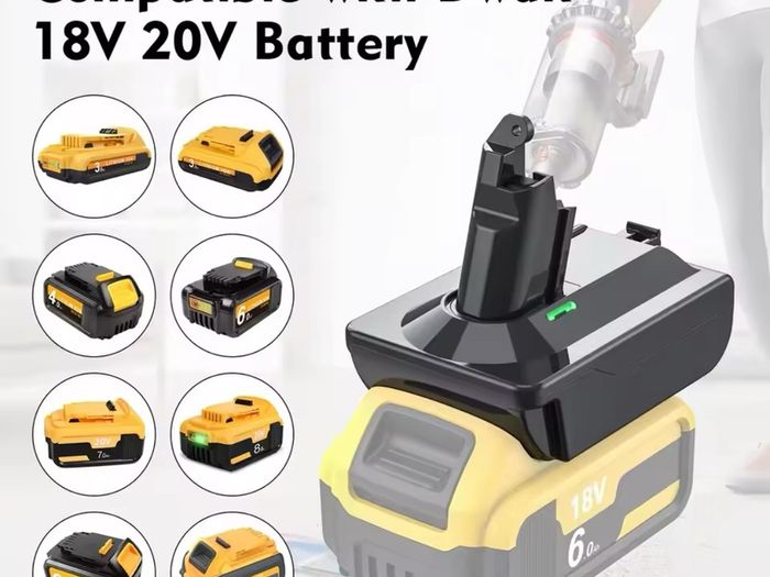 18V Lithium Battery Adapter for Dyson V6 V7 V8 Series To for Makita/Dewalt/Milwaukee Converter Vacuum Cleaner ToolDC58/SV11/SV10