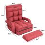 Adjustable Folding Floor Lazy Chair with Pillow Image 4