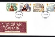 1987 Great Britain 150th Anniversary of Queen Victoria Accession Commemorative Stamps First Day Cover (FDC) with Glasgow Cancel