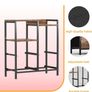 Chest of Drawers Bedroom with 5 Drawers, Tall Dresser with Shelf, Fabric Dresser for Entryway Hallway Living Room, Closet Storage Drawer, Rustic Brown Image 3