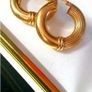 Vintage 9ct Gold Hallmarked Chunky Earrings Image 8