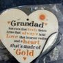 bnwt wooden heart decorations grandad and stepdad Image 3