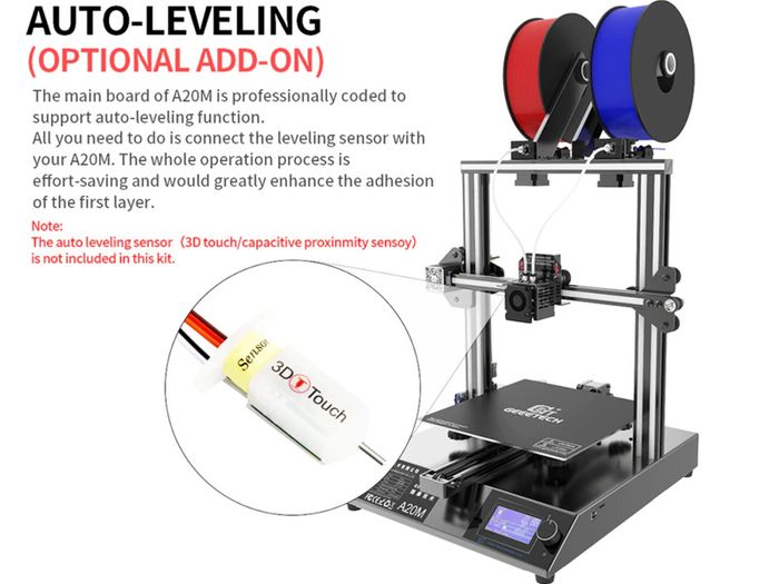 A20M 3d printer multi color Dual Extruder & Z axis, High Precision DIY Kit 3D printing machine, Filament Detector