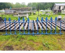 Railing 3  Wrought Iron Wall Blue  KAS14