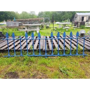 Railing 3  Wrought Iron Wall Blue  KAS14
