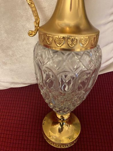 Vintage Crystal Claret Jug