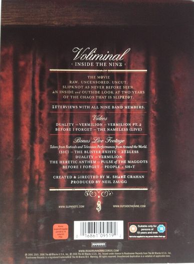 Slipknot [2006] Voliminal: Inside The Nine [Music 2xDVD Digipack]
