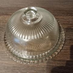 Glass Dome and Plate Cake Stand.