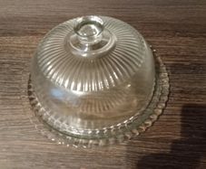 Glass Dome and Plate Cake Stand.