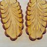 Art deco style two amber serving trays Image 3