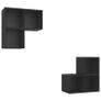 4 Piece TV Cabinet Set Black Chipboard Image 4