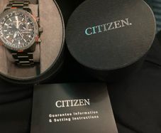 Citizen Promaster Navihawk A-T Ion Plated Bracelet Watch eco drive radio controlled brand new
