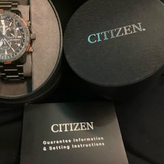 Citizen Promaster Navihawk A-T Ion Plated Bracelet Watch eco drive radio controlled brand new