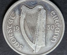 Ireland 1930 Silver Half Crown