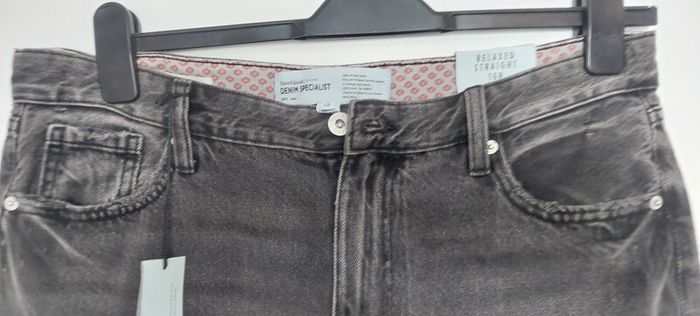river island jeans cropped.wide leg size 16