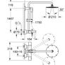 Grohe Rainshower Shower System with thermostatic bath Mixer 27641000 Image 3