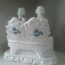 The Leonardo Collection Large Victorian Blue/ White Ornament Image 5