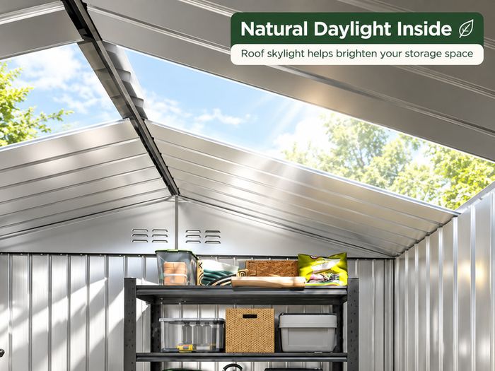 Metal Shed Skylight & Floor Frame 9.1 X 6.4 ft
