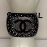 chanel black Resin Crystal Large CC cuff bangle Image 5