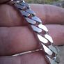 Mens Sterling Silver Cuban Chain Bracelet Image 7