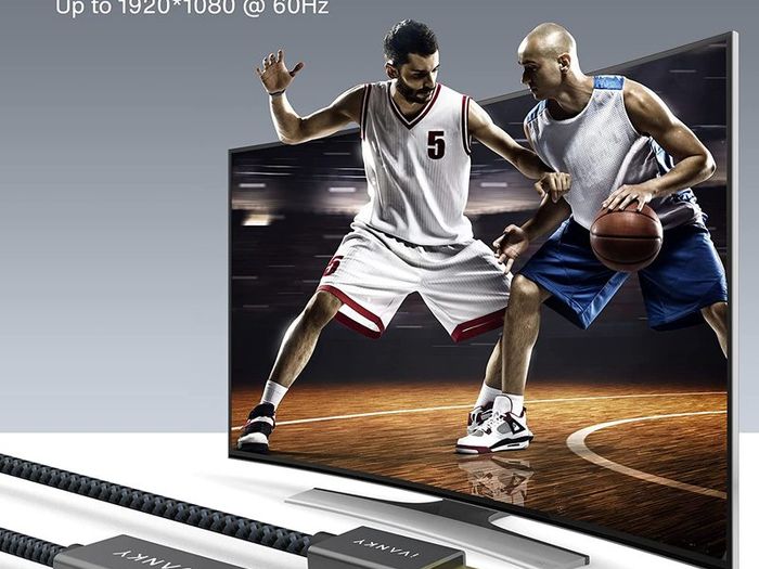 iVANKY 2M DisplayPort (Male) to HDMI (Male) 1080P Gold-Plated/Nylon-Braided Cable (Brand New/Warranty)