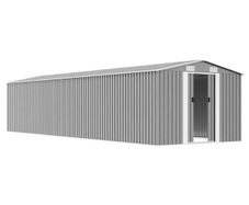 Garden Shed Grey 257x990x181 cm Galvanised steel
