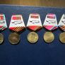 Five Soviet/Russia Military Medals.Full Size Originals. Image 2