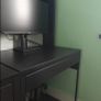 Ikea black study desk Image 4