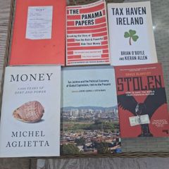 Six non fiction books on money and financial issues from progressive authors