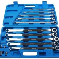 10 Piece Extra Long Ratchet Ring Spanner Set