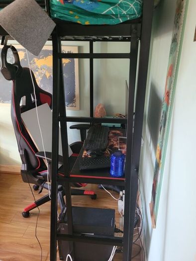 bed with chair
