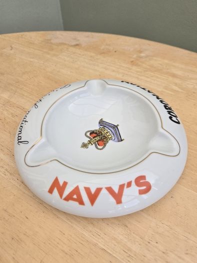 Vintage Porcelain Belgium Navy Coronation Ale Advertising Ashtray